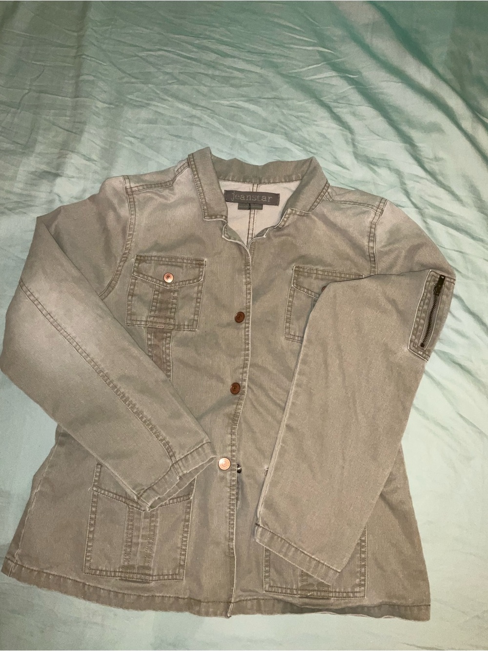 jeanstar Women's Faded Olive Jean Jacket